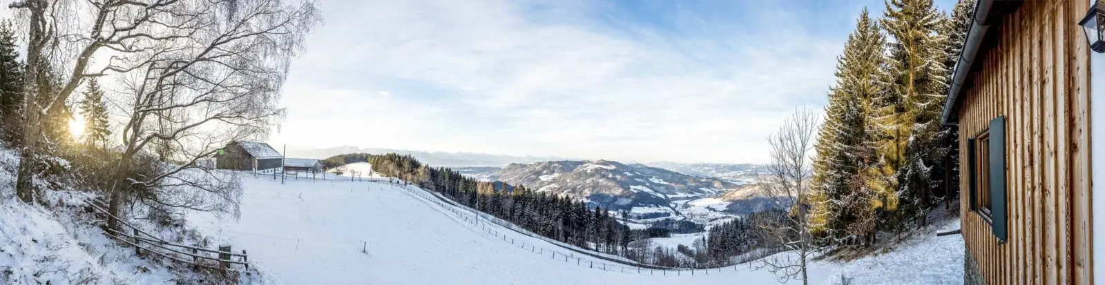 Winter panorama from the Almhaus